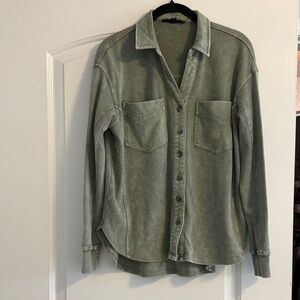 Jane and Delancey Olive Button-Up Shirt